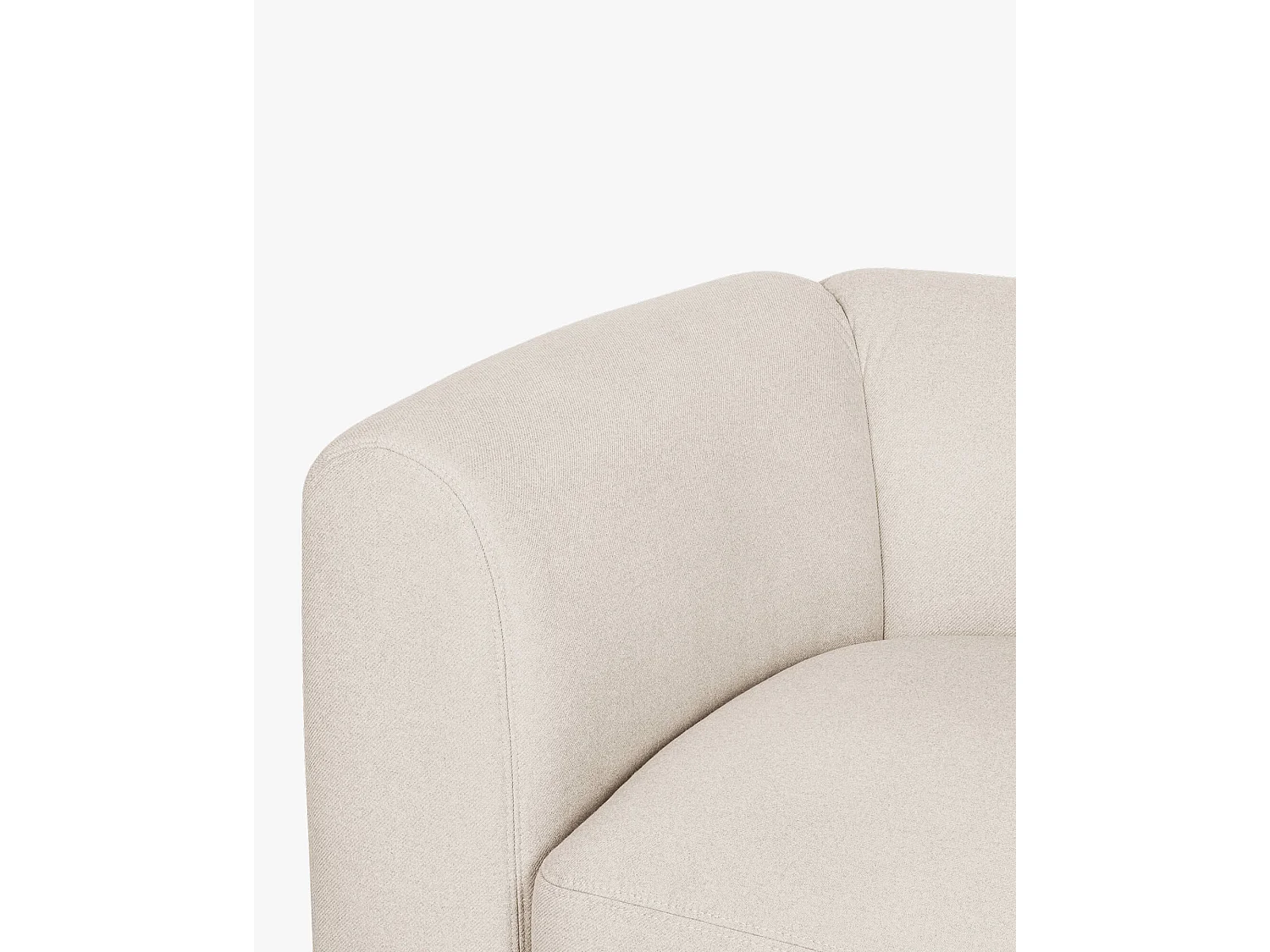 Poltrona Flom moderne en velour Cloud Beige