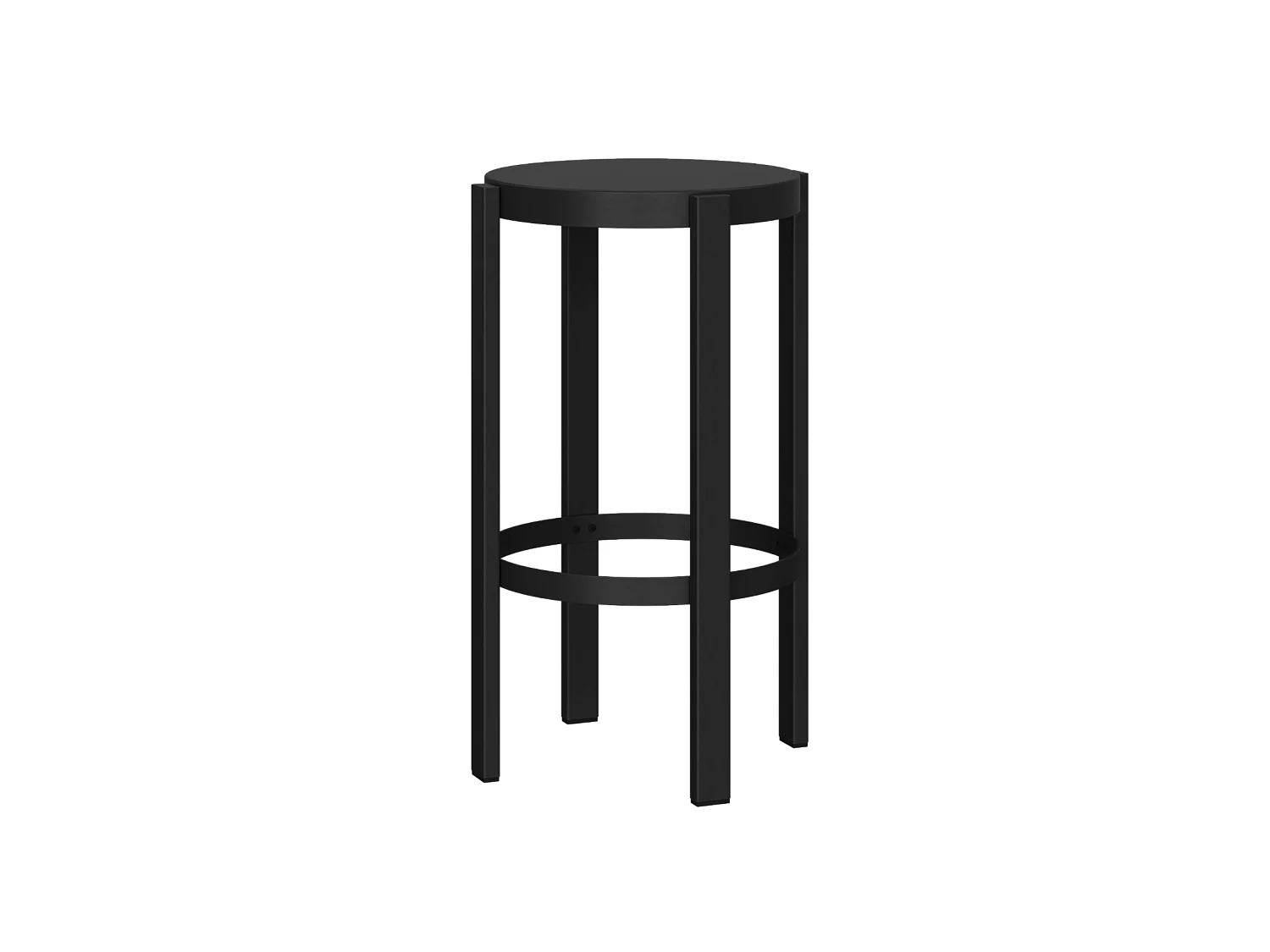 Stołek barowy Doon 65 cm - metalowy, wykończenie proszkowe
