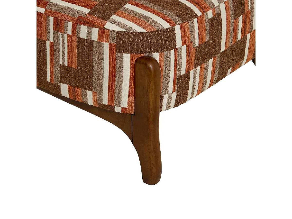 Fauteuil Chenille à Motifs "Calix" 72cm Ambre