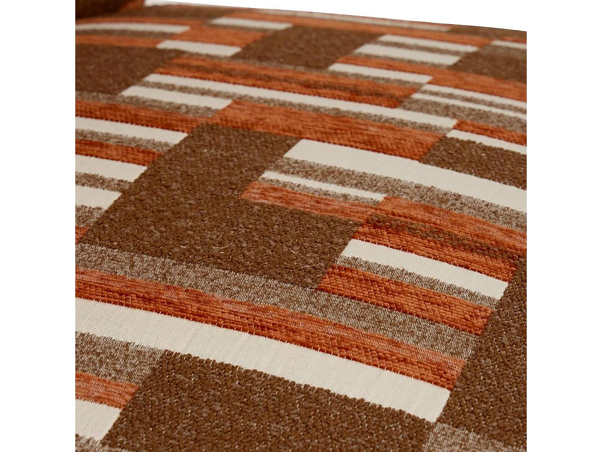 Fauteuil Chenille à Motifs "Calix" 72cm Ambre