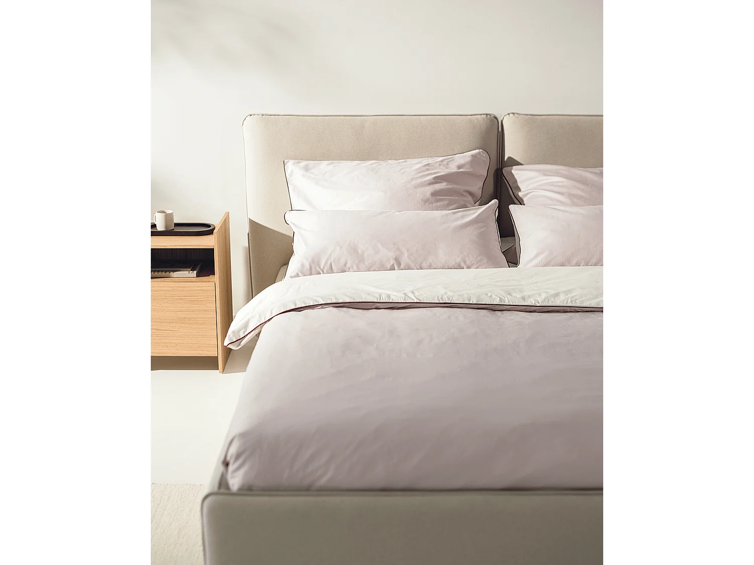 noo.ma Melu Polsterbett mit Stauraum, Gelb Pear, 217x95 cm