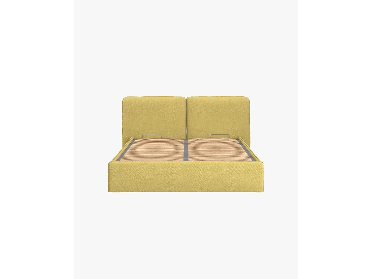 noo.ma Melu Polsterbett mit Stauraum, Gelb Pear, 217x95 cm