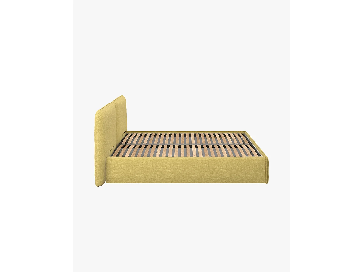 noo.ma Melu Polsterbett mit Stauraum, Gelb Pear, 217x95 cm