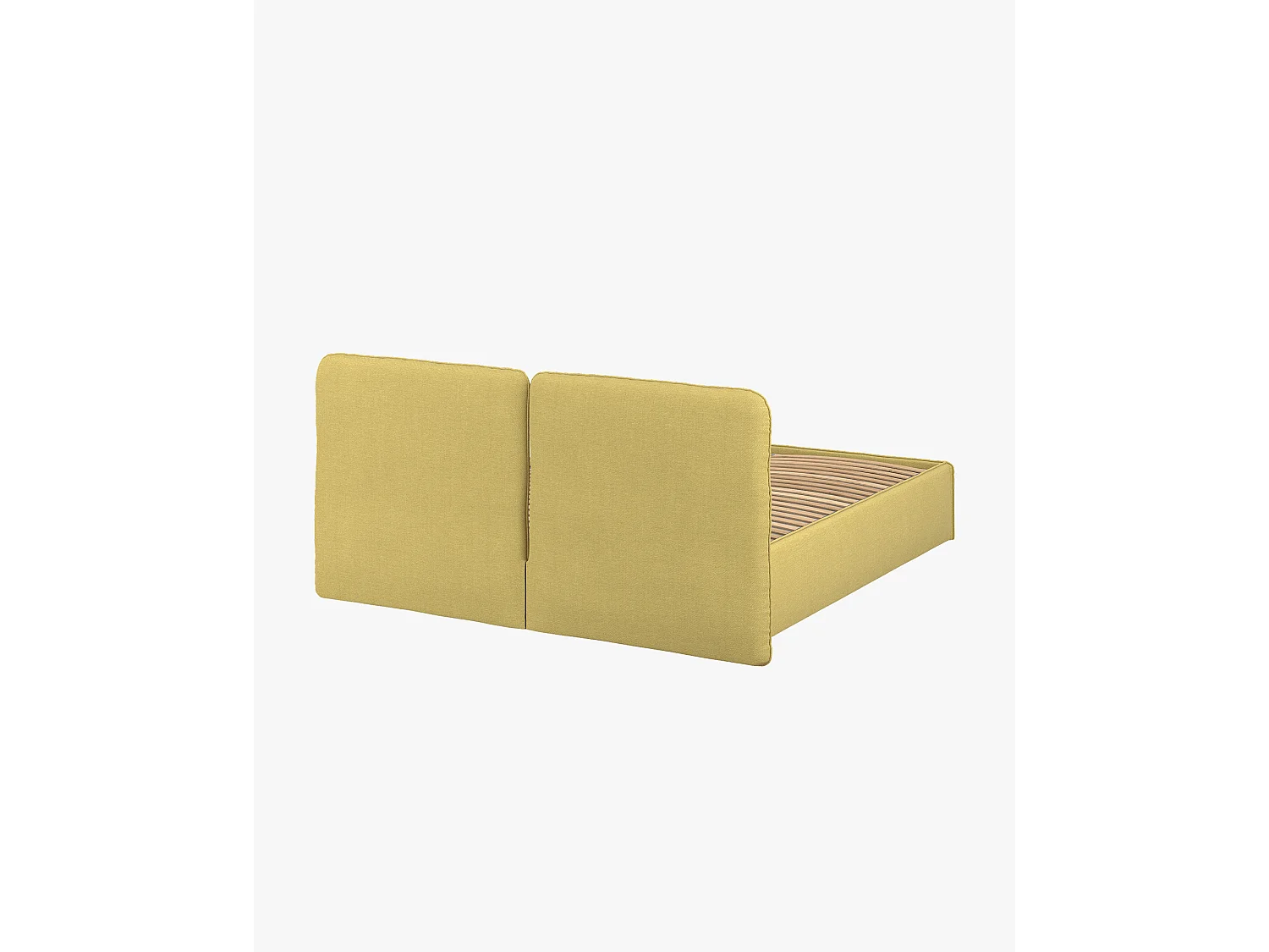 noo.ma Melu Polsterbett mit Stauraum, Gelb Pear, 217x95 cm