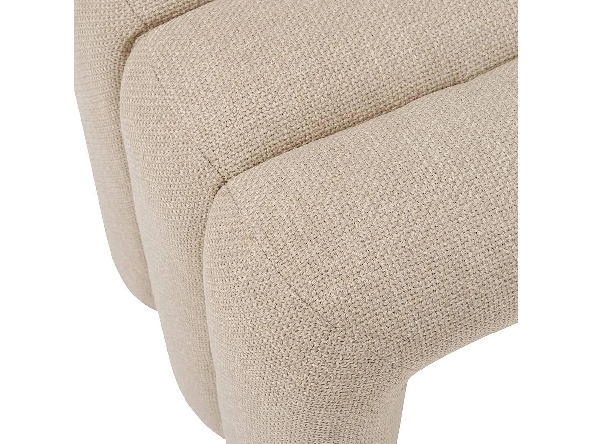 Banc 3 Arches en Tissu "Sisco" 102cm Beige