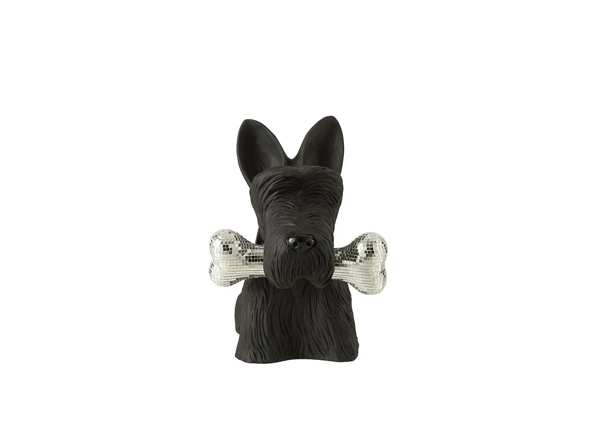 Statuette Terrier Écossais "Disco" 39cm Noir