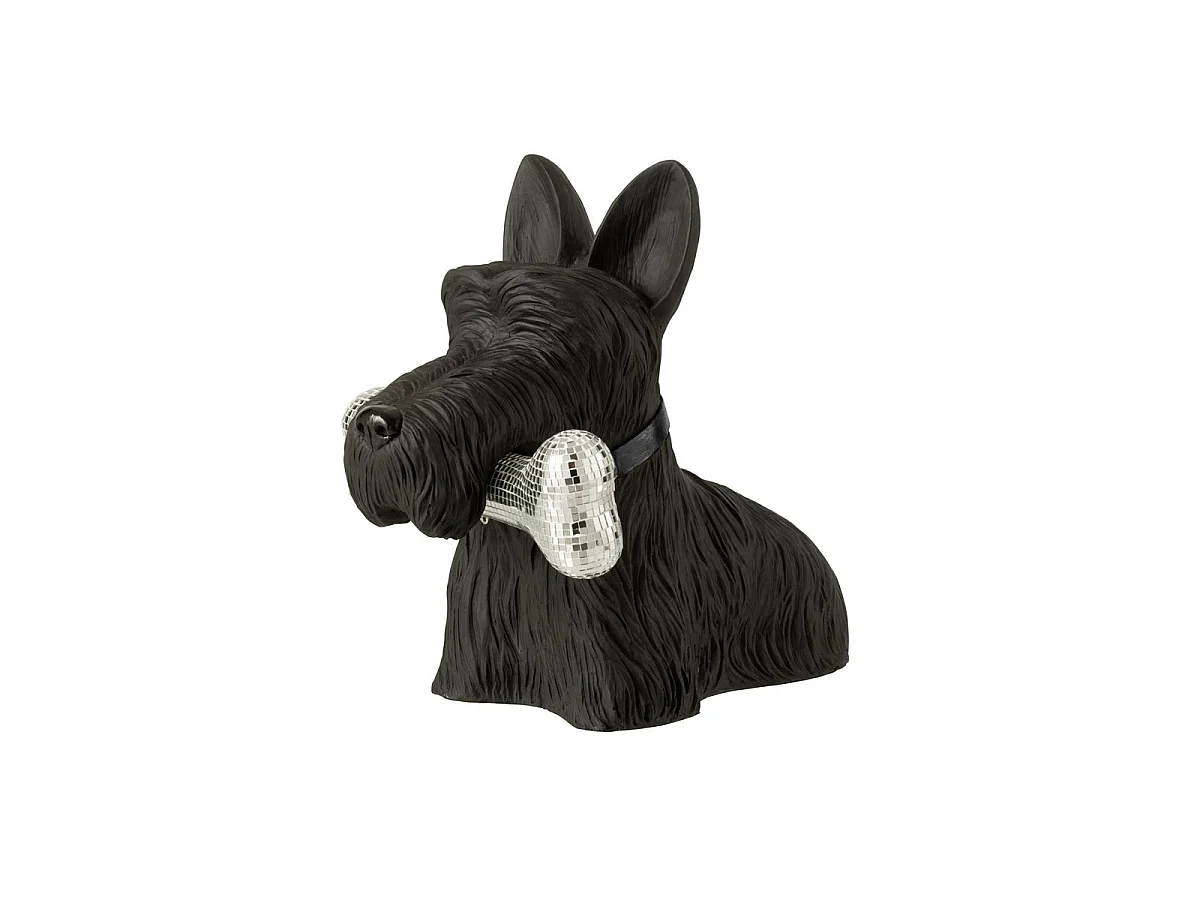 Statuette Terrier Écossais "Disco" 39cm Noir