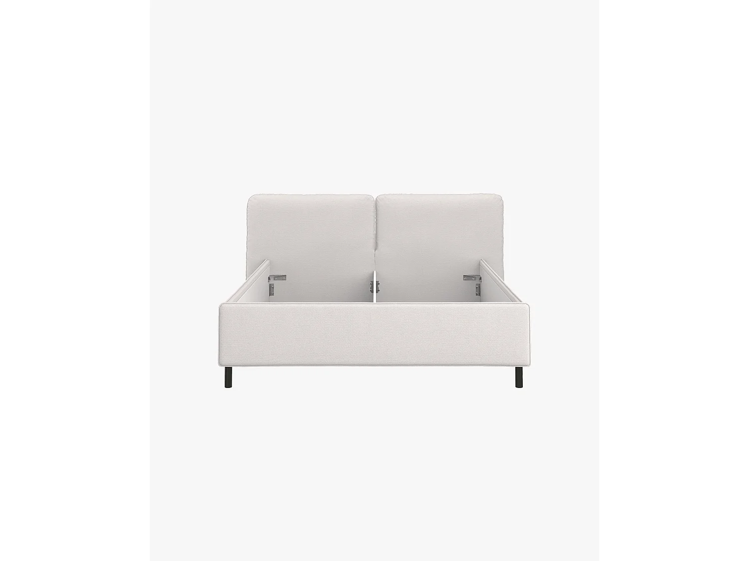 noo.ma modernes Polsterbett mit Stauraum, 217 x 95 cm, beige