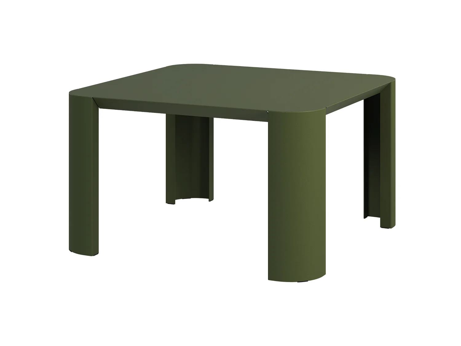 Table basse d'extérieur Fli, acier, carré, rustique moderne