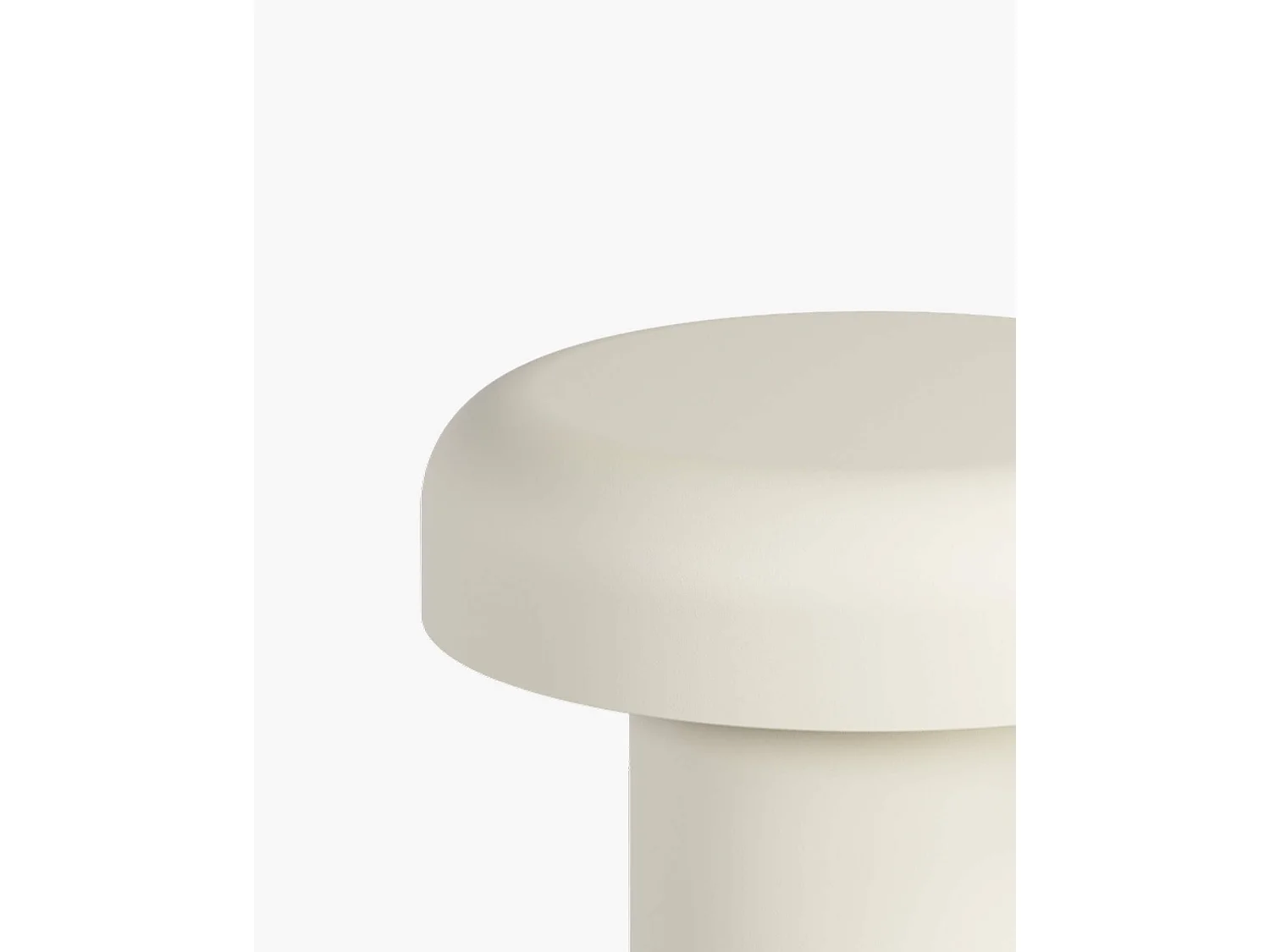 Table d'appoint d'extérieur Miko en acier galvanisé, beige, ronde 40x40x46 cm