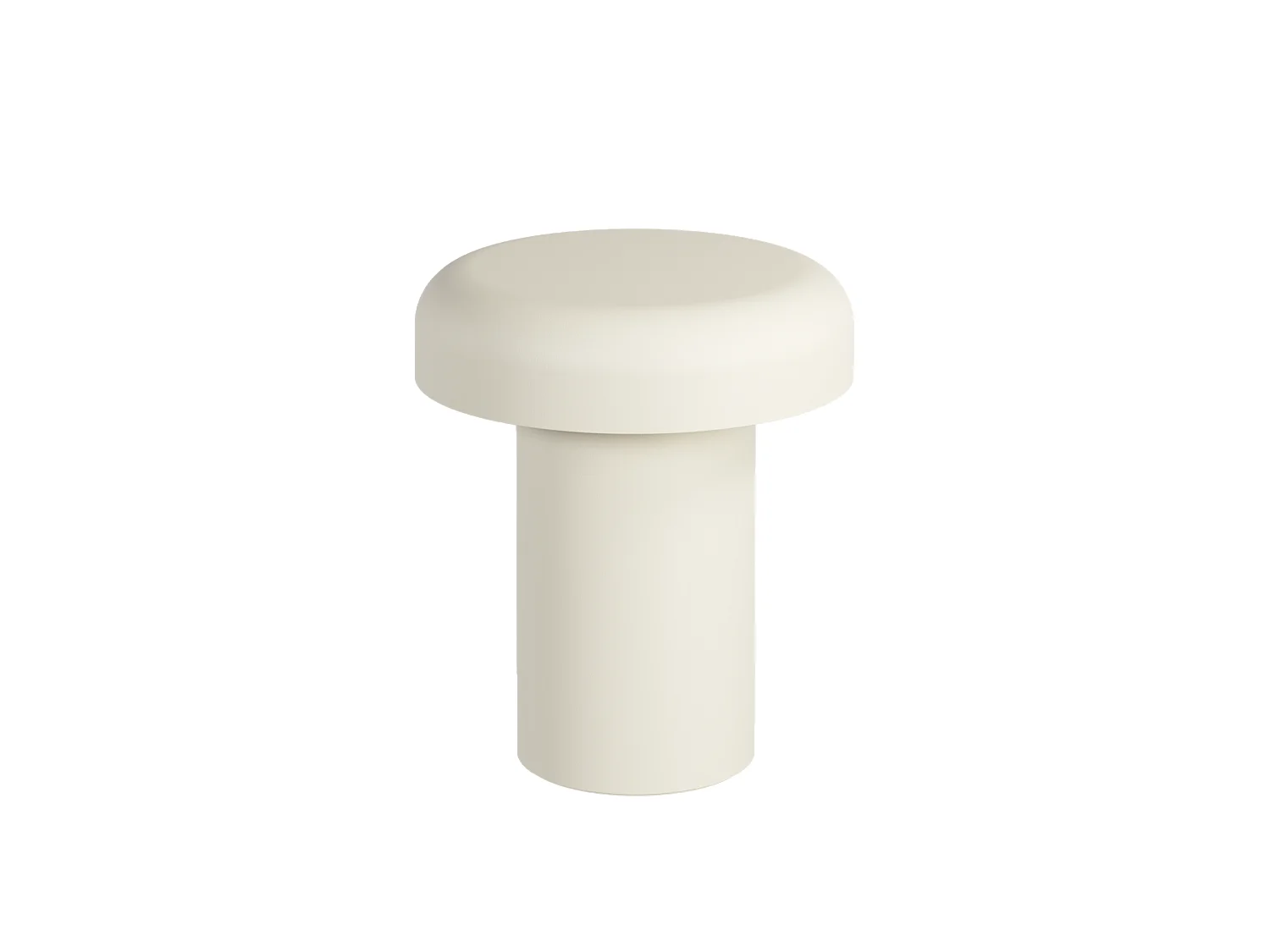 Table d'appoint d'extérieur Miko en acier galvanisé, beige, ronde 40x40x46 cm