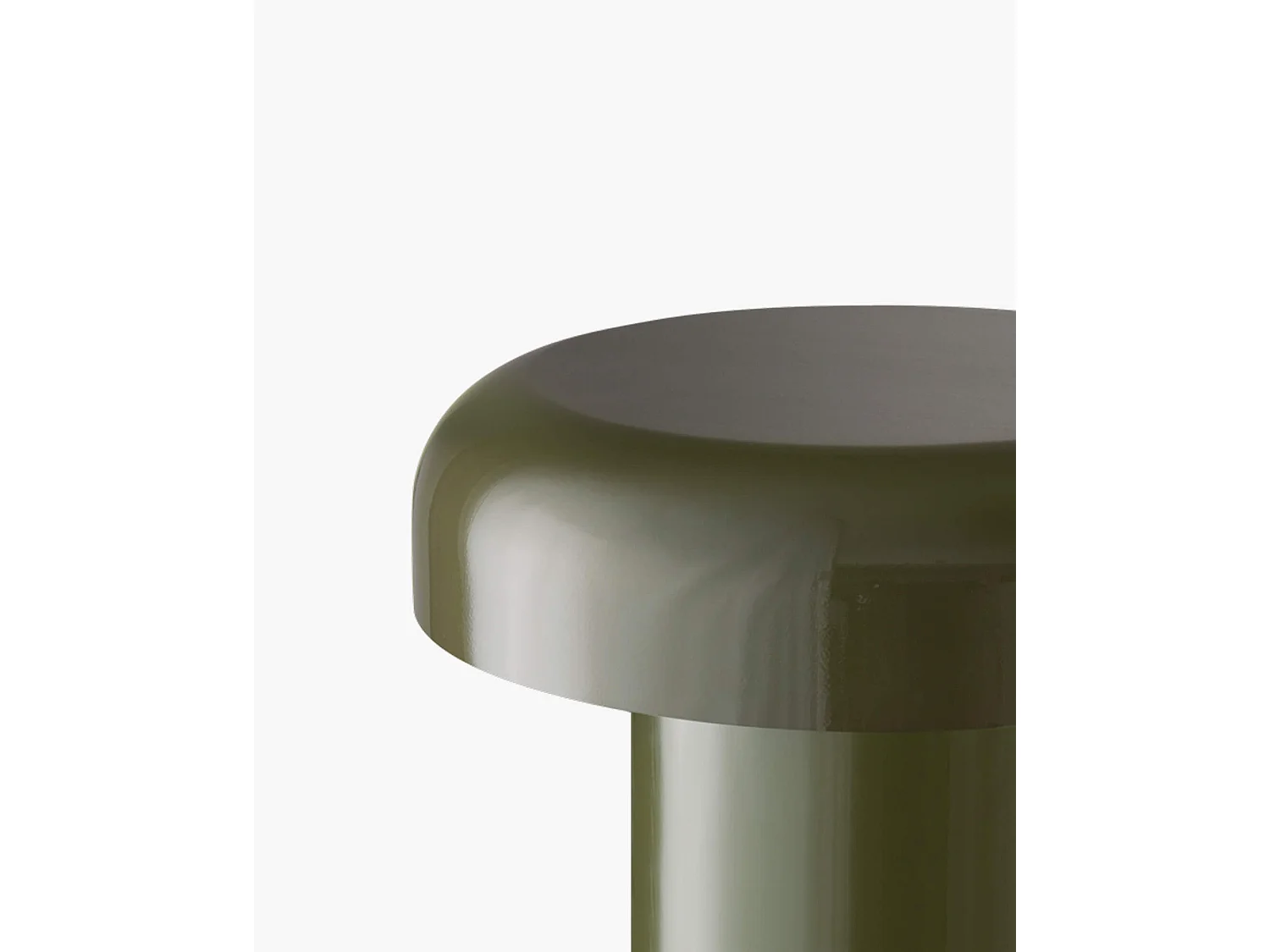 Table d'appoint Miko - table inspirée champignon, finition brillante, métal, fabriquée en Europe