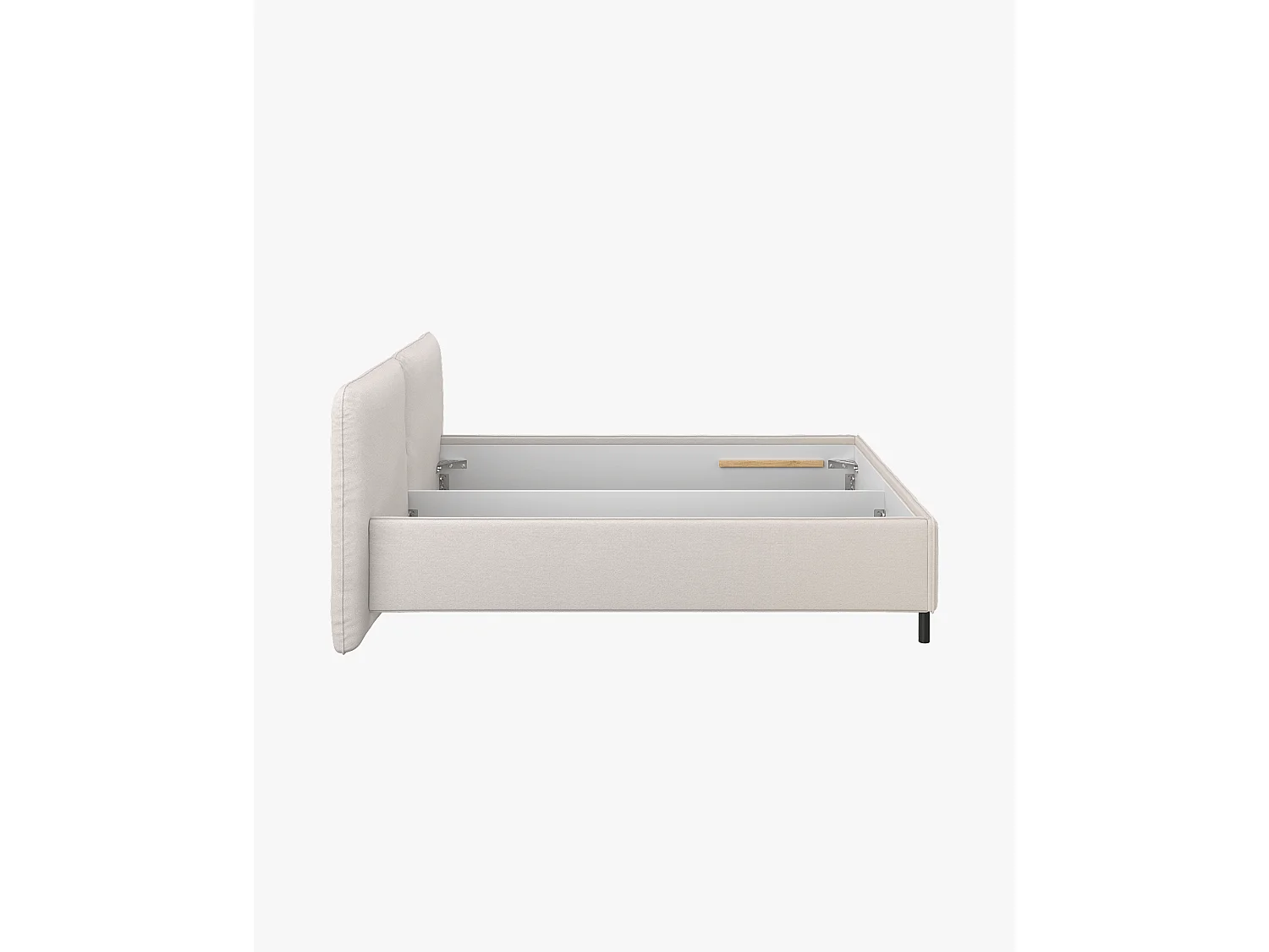 Lit Melu rembourré - 140 x 200 cm - rangement optionnel