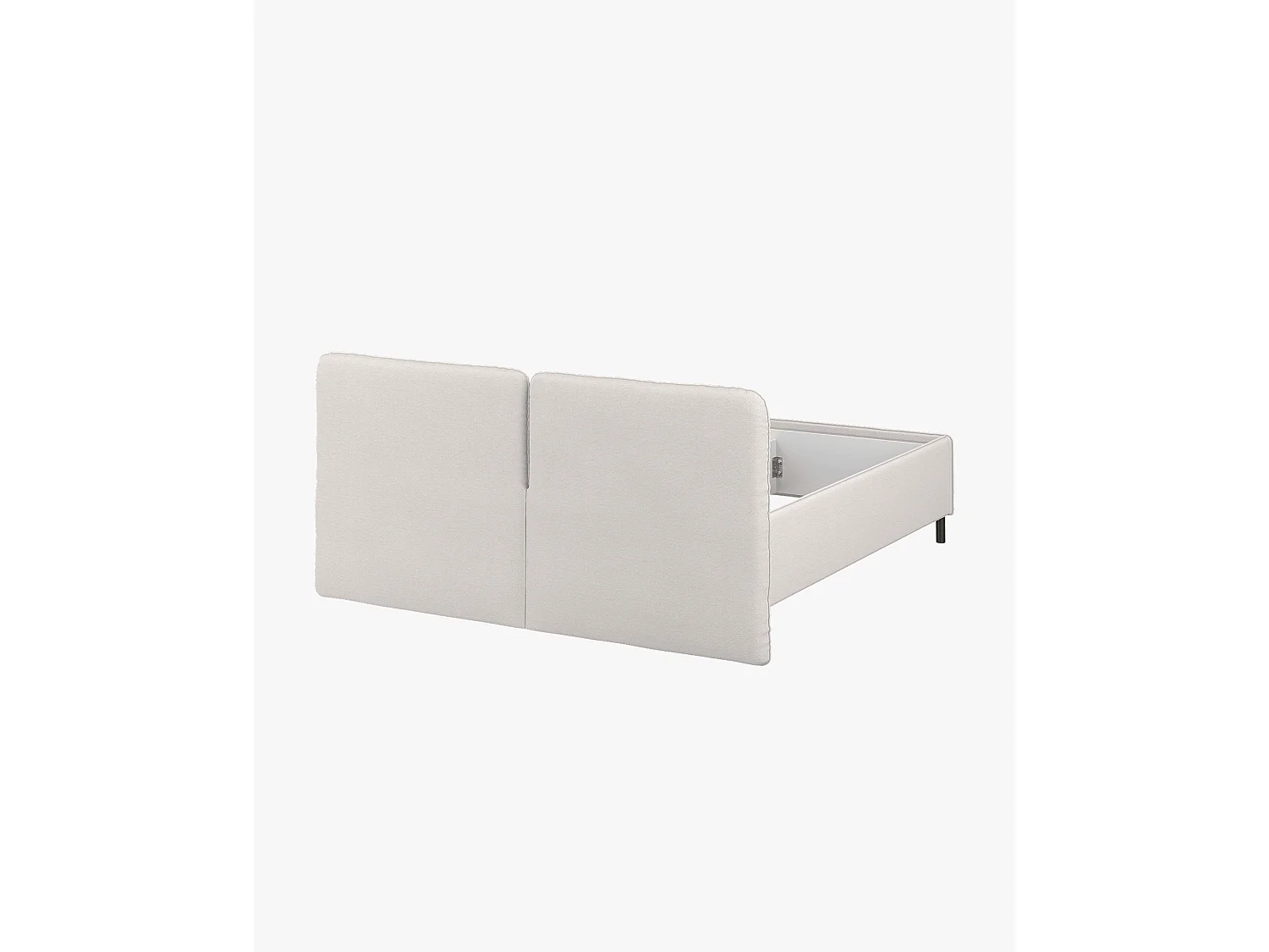 noo.ma modernes Polsterbett mit Stauraum, 217 x 95 cm, beige