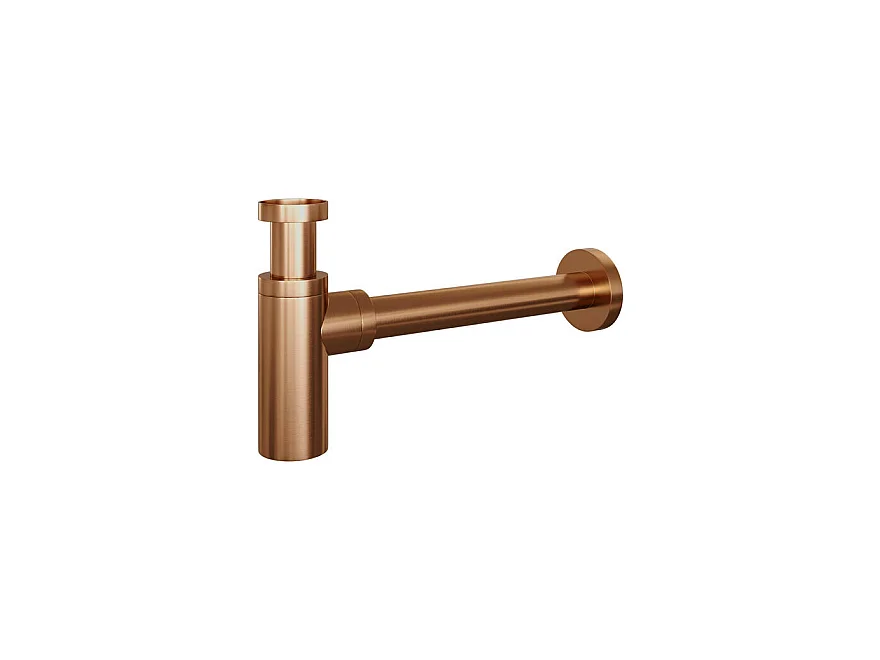 LuxuryBain - Siphon de lavabo design universel 1 1/4 x 32mm, siphon réglable, anti Odeur (Cuivré)