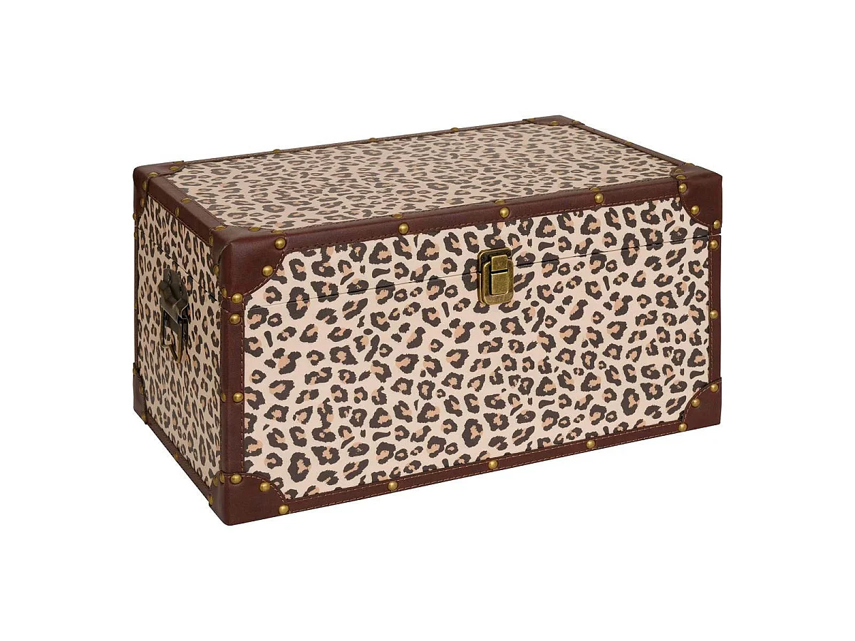 Lot de 4 Malles de Rangement Léopard "Telna" 56cm Marron