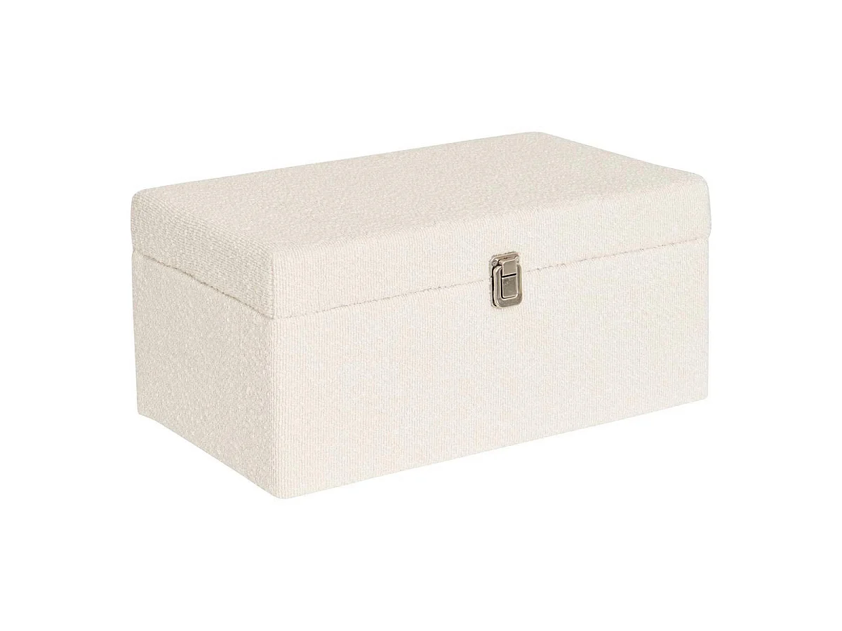 Lot de 3 Malles de Rangement Bouclette "Carlie" 54cm Blanc