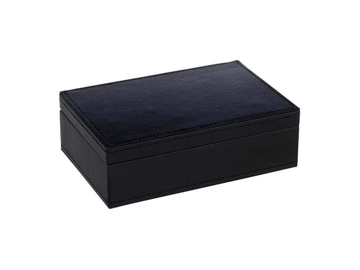 Boîte à Bijoux 5 Compartiments "Ezra" 21cm Noir
