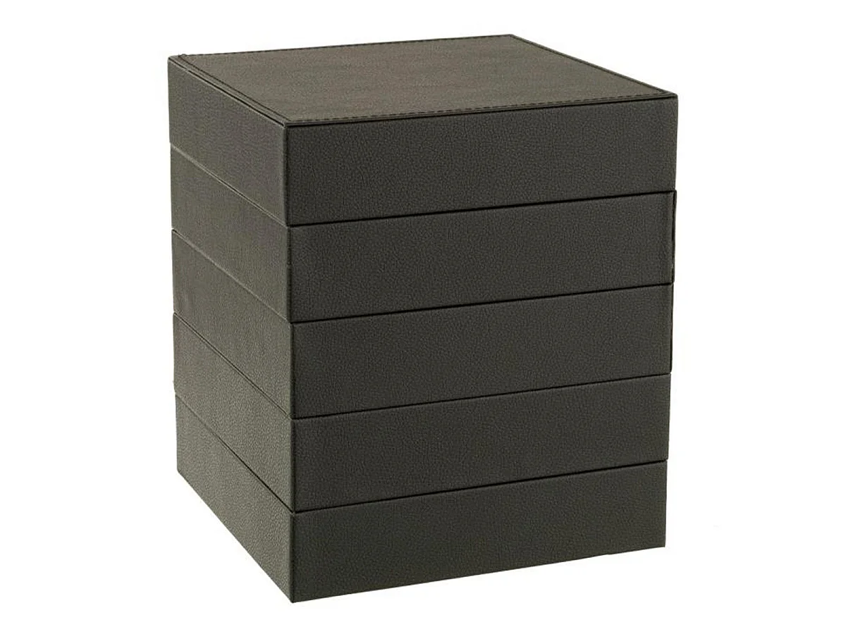 Boîte à Bijoux 4 Parties "Ezra" 22cm Noir