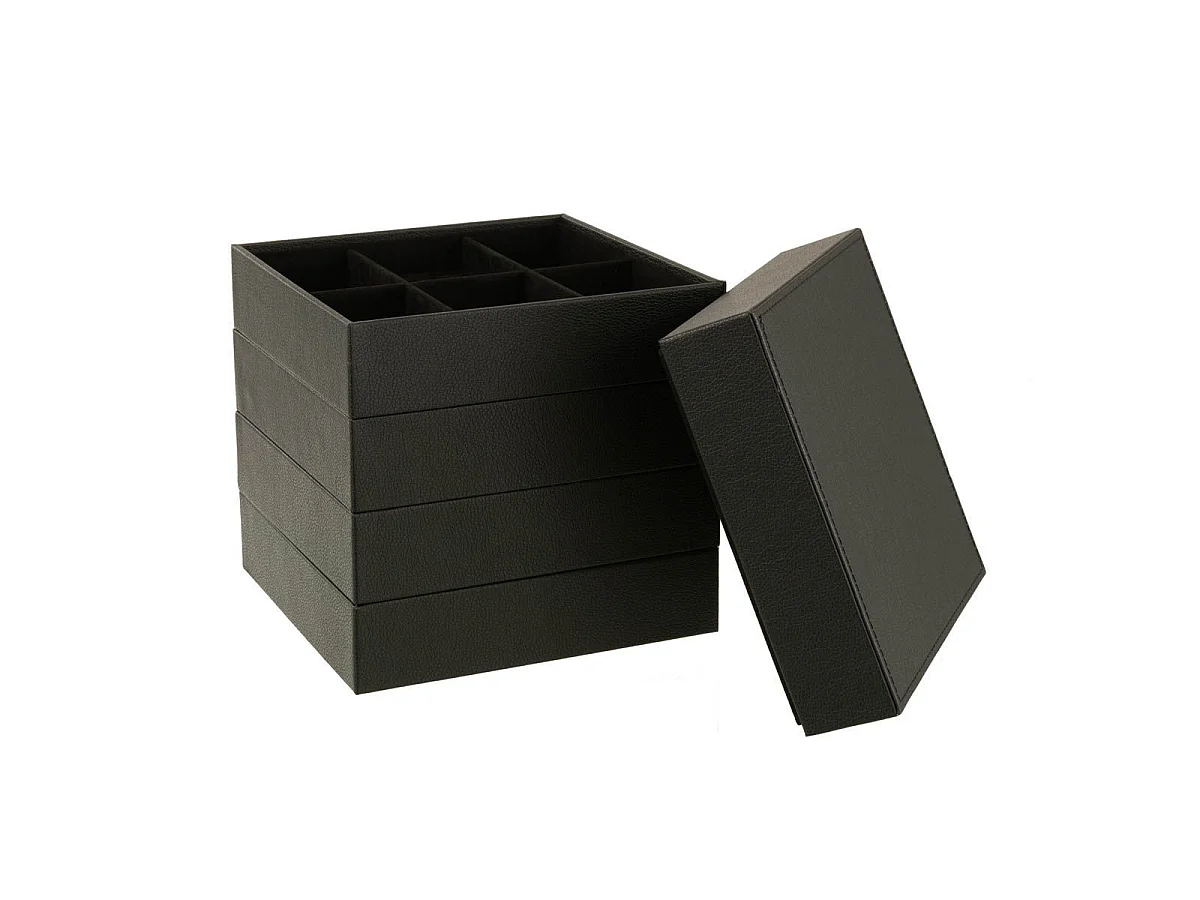 Boîte à Bijoux 4 Parties "Ezra" 22cm Noir