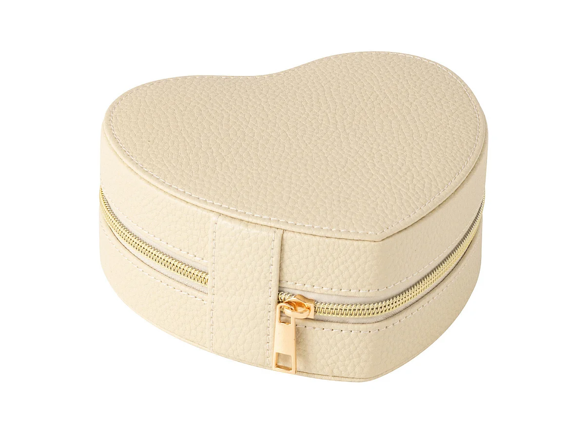 Boîte à Bijoux Cœur "Ericka" 16cm Beige