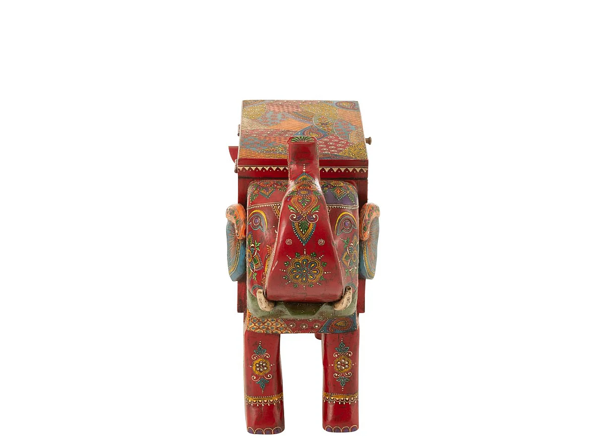 Coffre Éléphant en Bois "Delhi" 79cm Multicolore