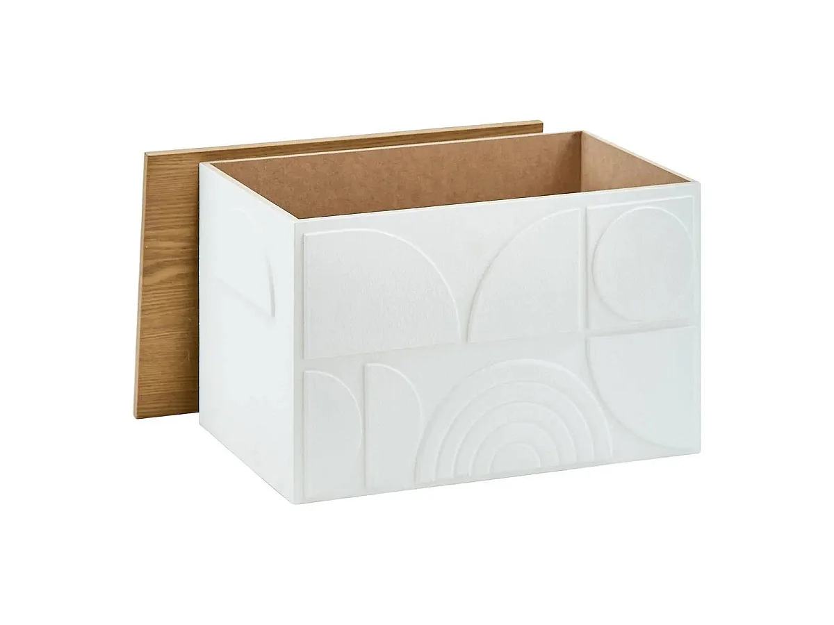 Lot de 4 Malles Design "Catalina" 54cm Blanc