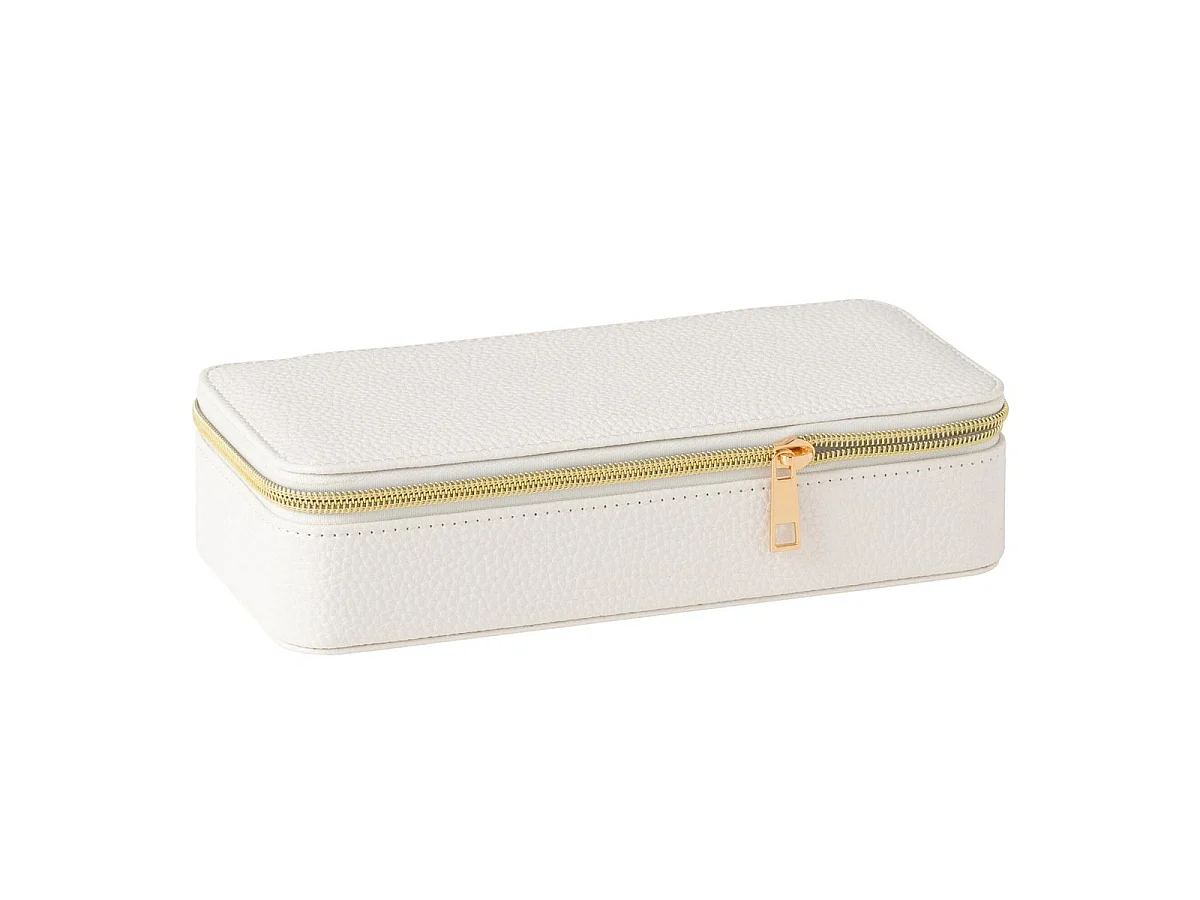 Boîte à Bijoux Avec Miroir "Ericka" 24cm Blanc