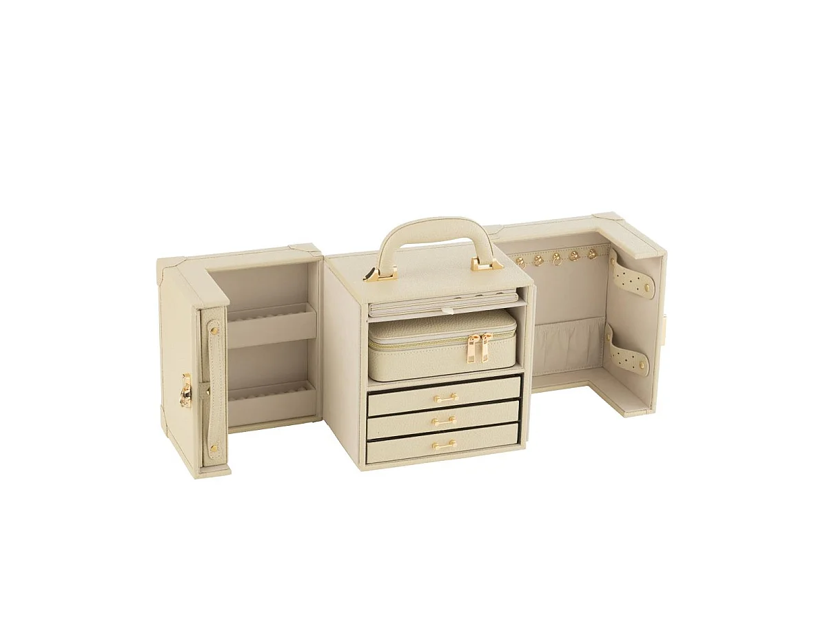 Coffret Boîte à Bijoux "Ericka" 29cm Beige