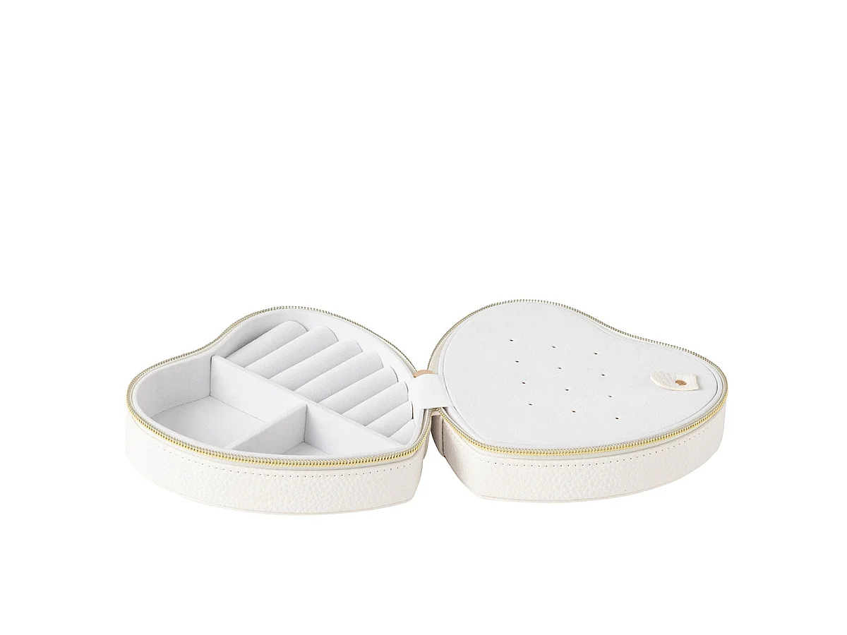 Boîte à Bijoux Cœur "Ericka" 16cm Blanc