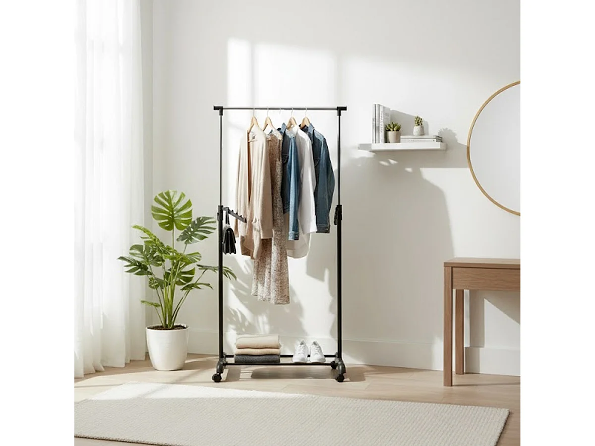Portant à Vêtements Réglable "Lumi" 177cm Noir