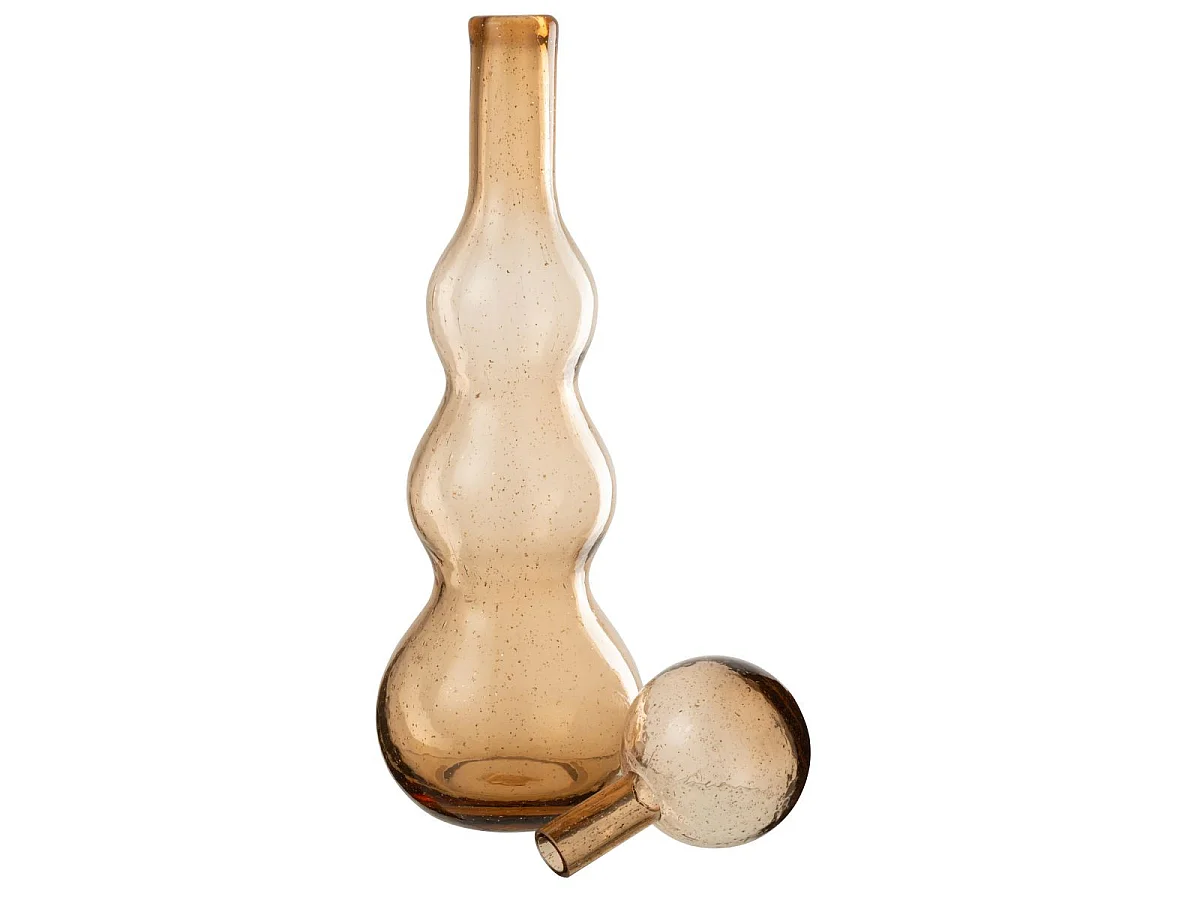 Carafe Design en Verre "Carol" 52cm Caramel