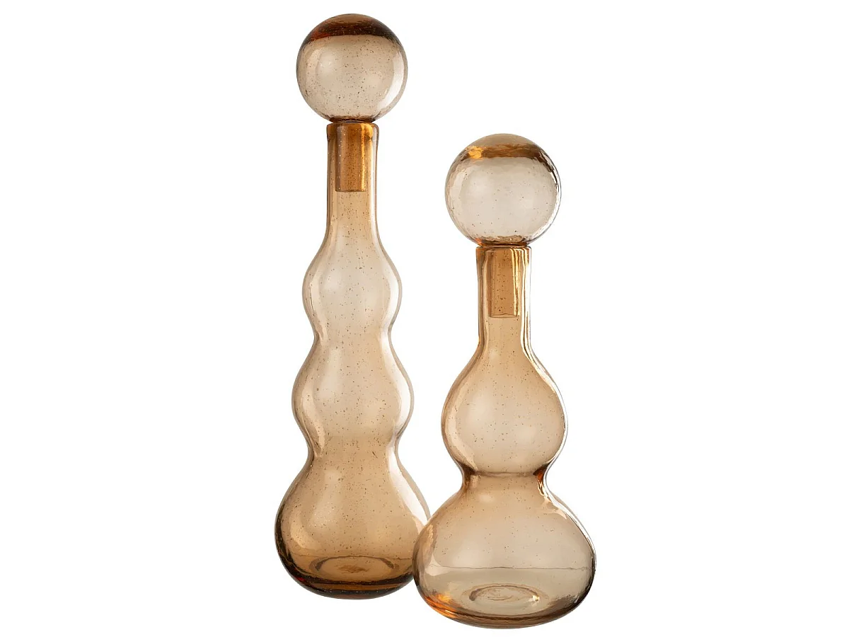 Carafe Design en Verre "Carol" 52cm Caramel