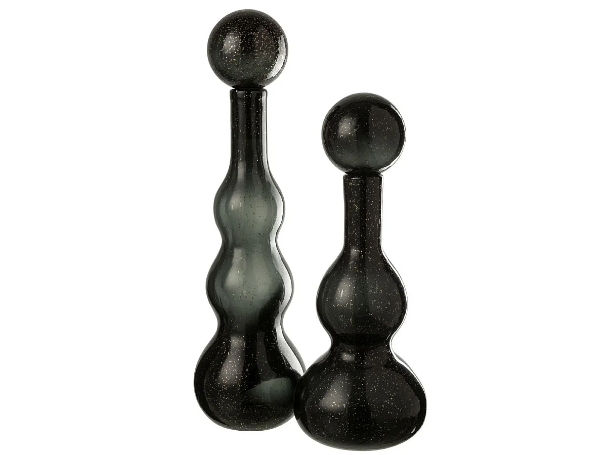 Carafe Design en Verre "Carol" 42cm Noir