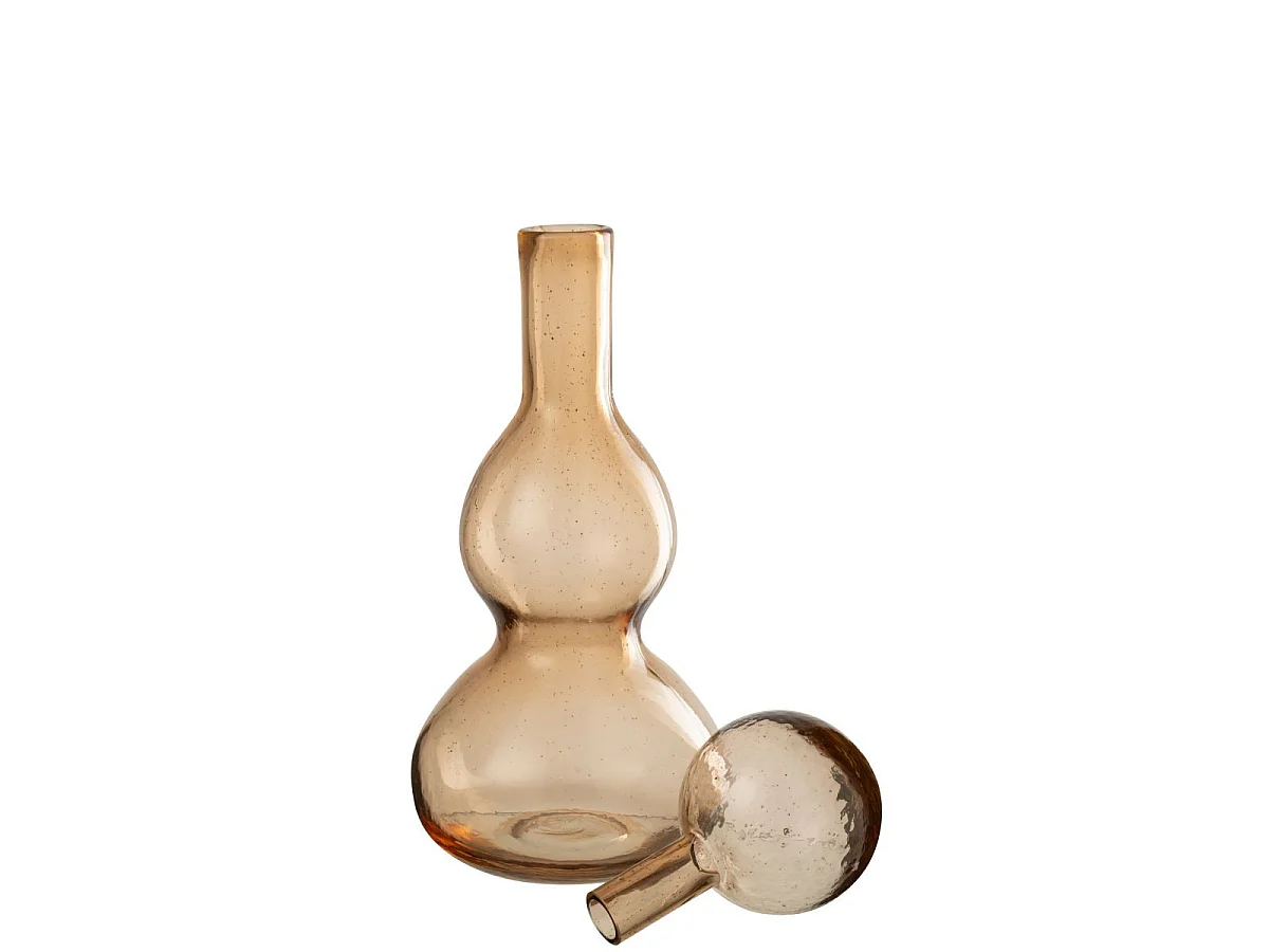 Carafe Design en Verre "Carol" 42cm Caramel