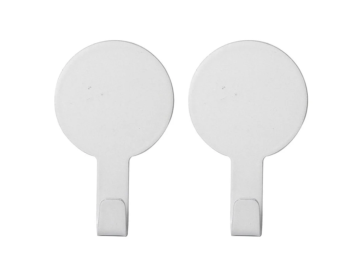 Lot de 2 Crochets Adhésifs "Fixeo" 7cm Blanc