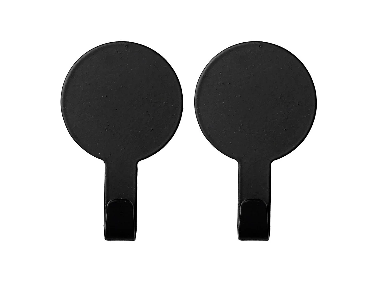 Lot de 2 Crochets Adhésifs "Fixeo" 7cm Noir