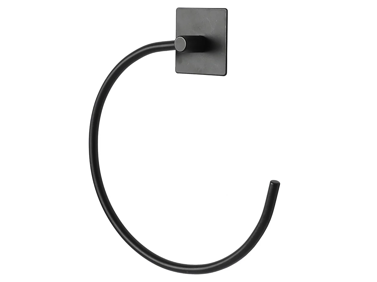 Anneaux Porte Serviette Adhésif "Fixeo" 20cm Noir