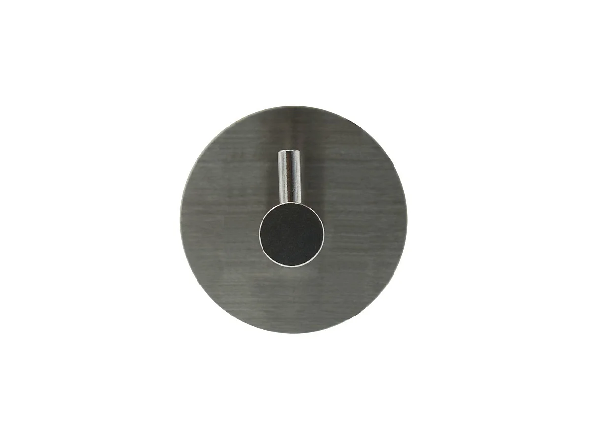 Lot de 2 Patères Adhésives Rondes "Fixeo" 5cm Chrome