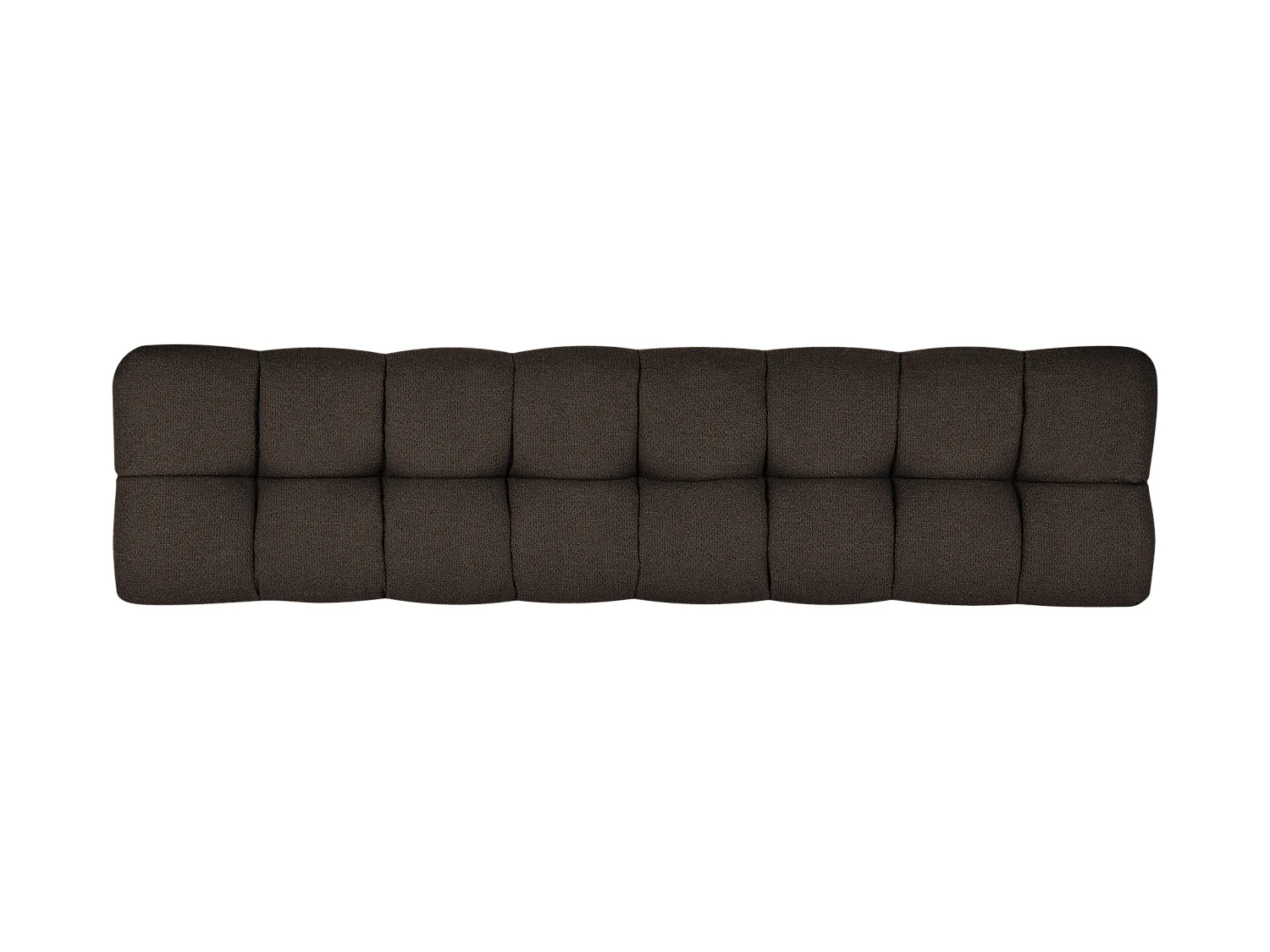 noo.ma Zagłówek Bolbi tapicerowany bouclé 40x12 cm, czekoladowy brąz