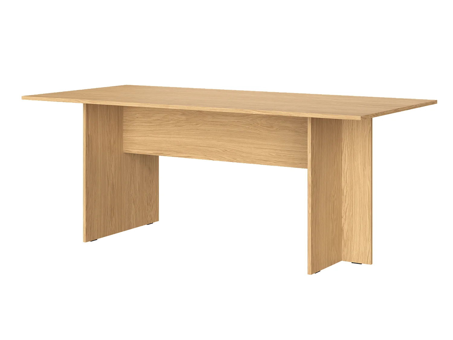 noo.ma Table Hett 190 cm - Chêne plaqué, design épuré