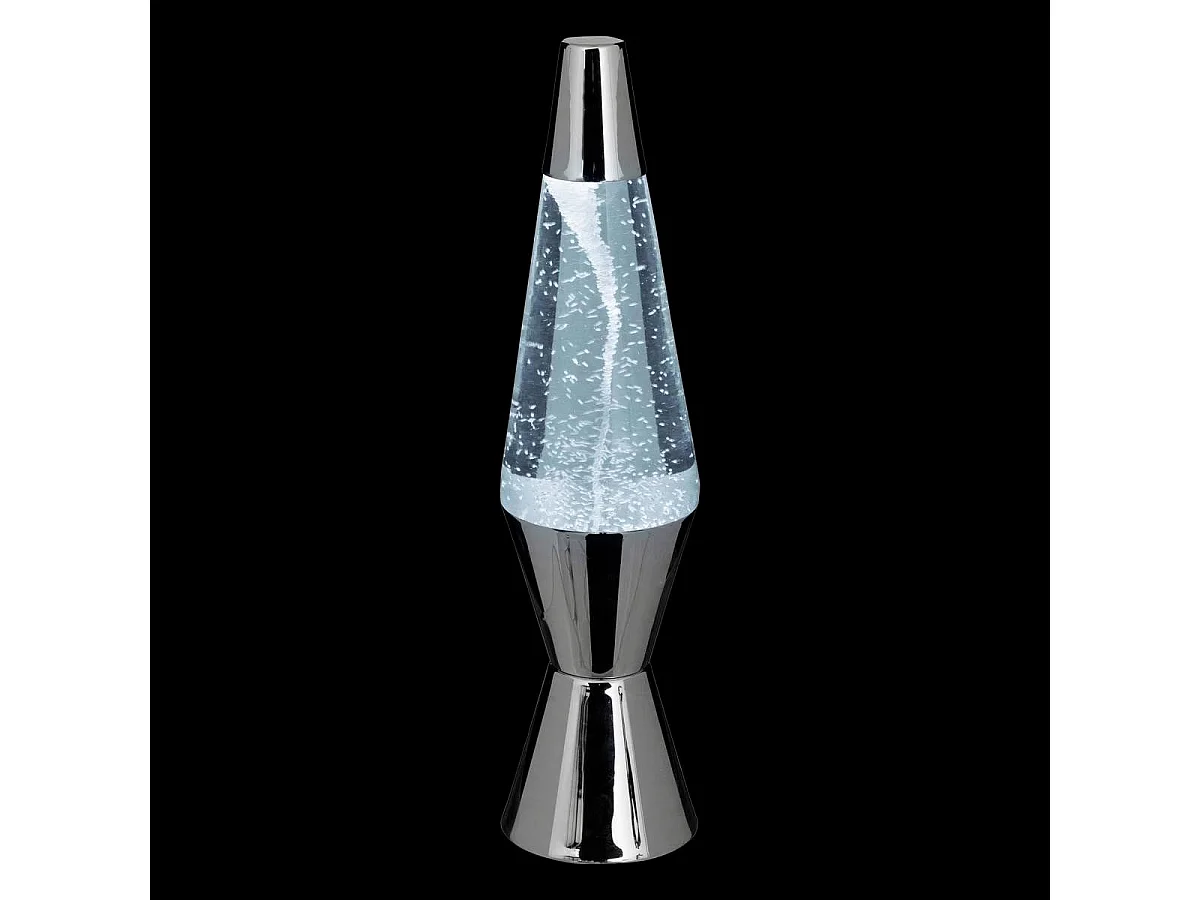 Lampe à Poser Tornade "Lava" 36cm Argent