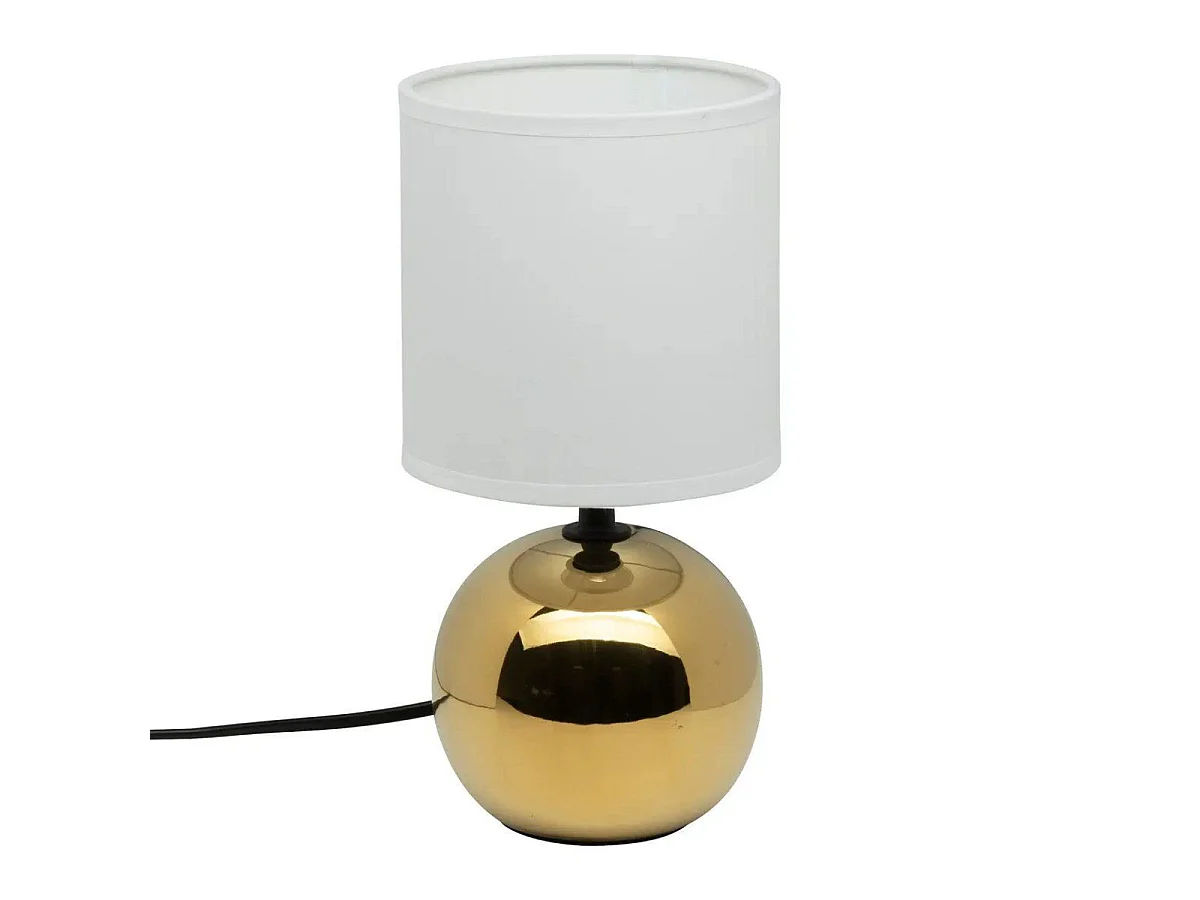 Lampe à Poser Céramique "Boule" 25cm Or