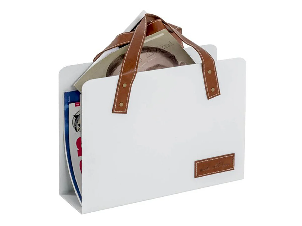 Porte-Revues Design "Bag" 38cm Blanc