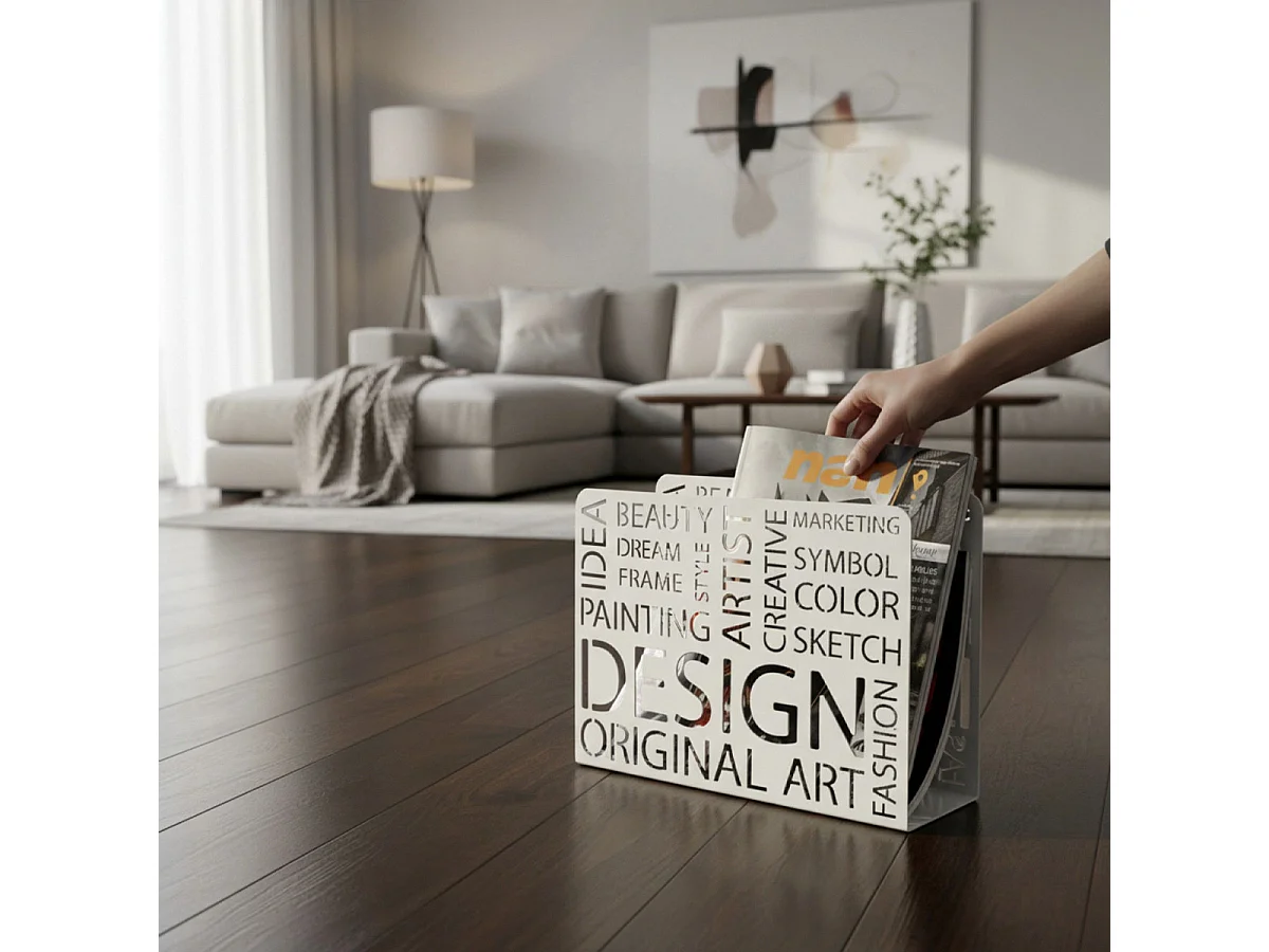 Porte-Revues Design "Original Art" 35cm Blanc