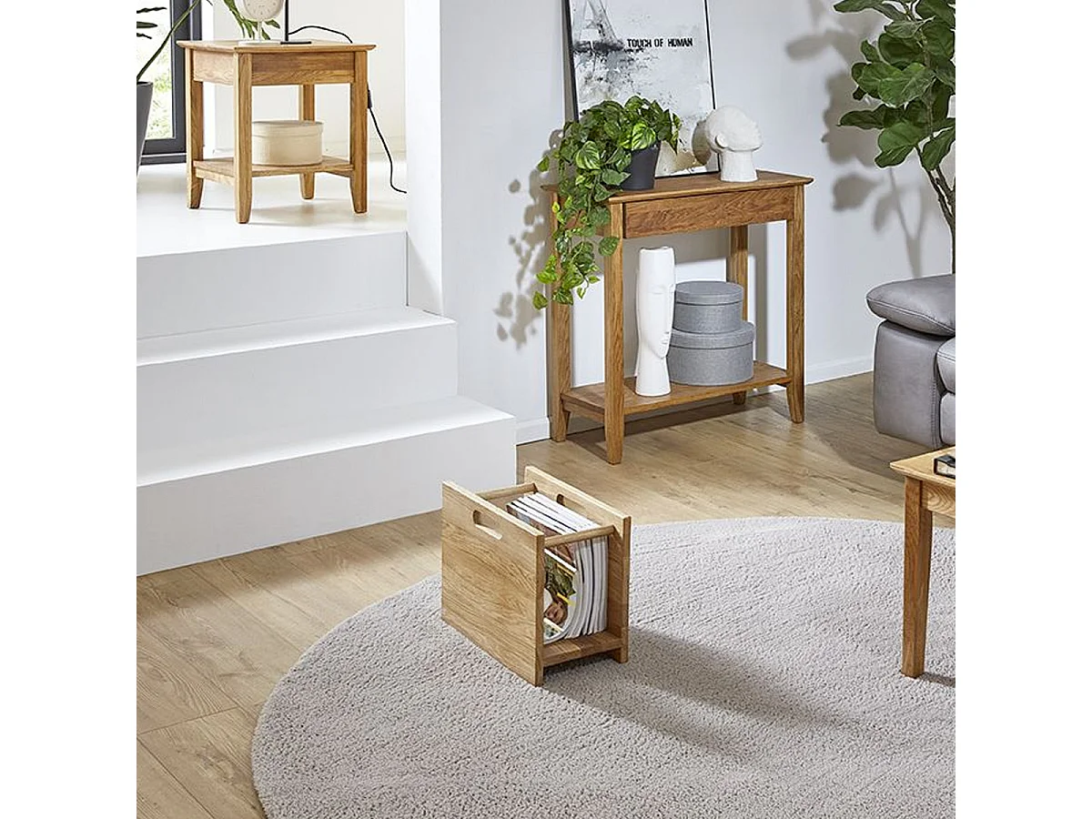 Porte Revues en Bois "Mani" 40cm Chêne