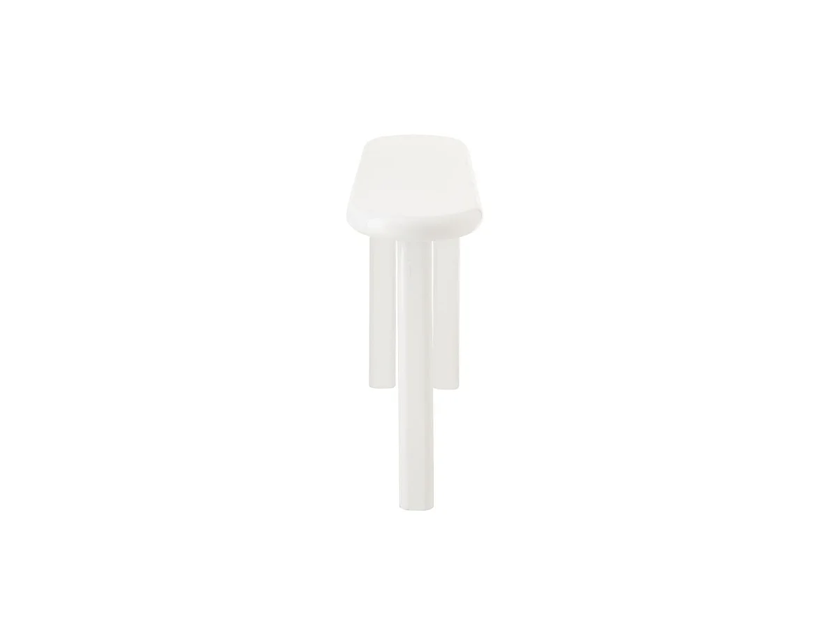 Console Ovale Design "Archie" 120cm Blanc