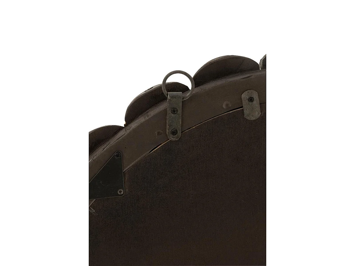 Miroir Mural en Bois "Boules" 80cm Noir