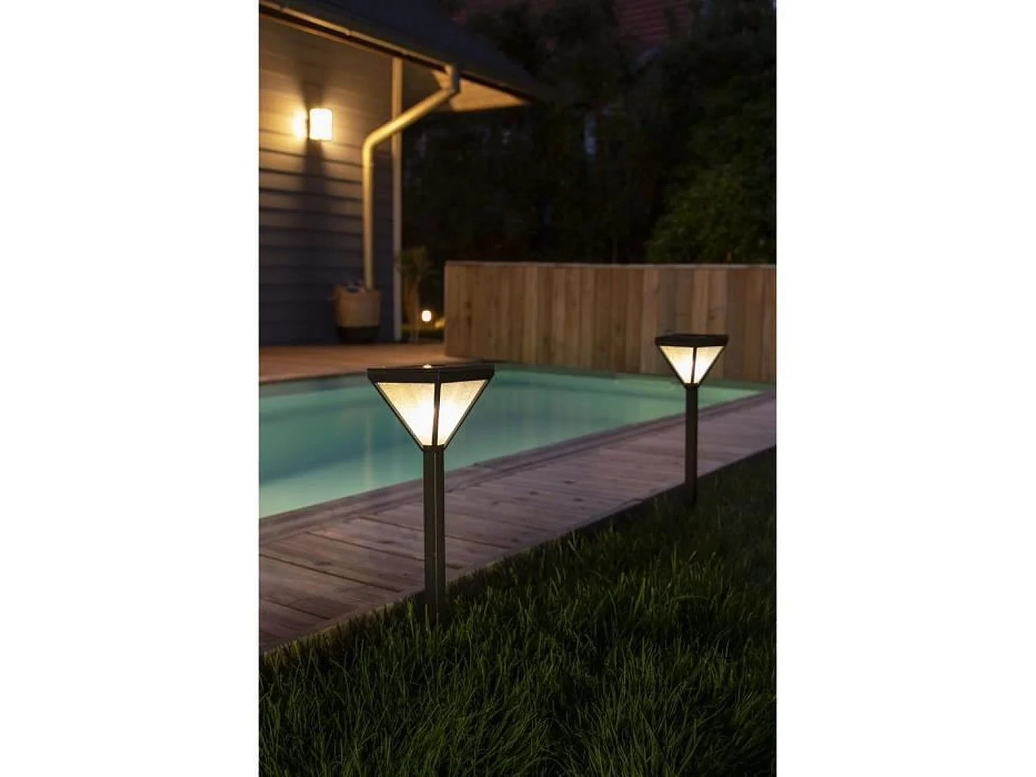 GALIX Solarlantaarn, roestvrij staal, parelmoerglas, 25 lumen, warm wit