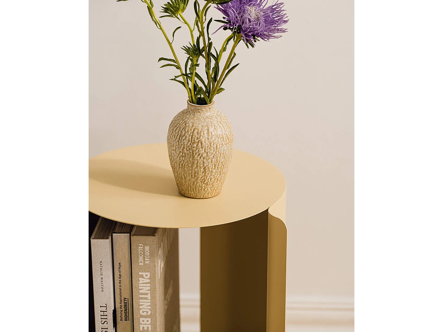 noo.ma Table d'appoint Wa en acier époxy Tomato Red 32x32x50 cm